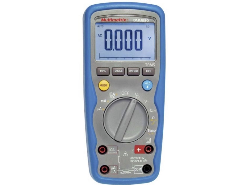 Multimetrix P06231412 Hånd-multimeter digital Vandtæt (IP67) CAT III 1000 V, CAT IV 600 V Visning (counts): 6000
