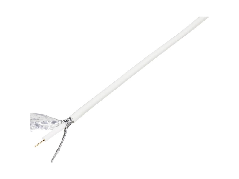 TRU COMPONENTS 1567364 Koaxialkabel Ytterdiameter: 6,60 mm RG6 /U 75 Ω 120 dB Vit 100 m | EL Artiklar - Antenn - Antennkablar | GameStuff