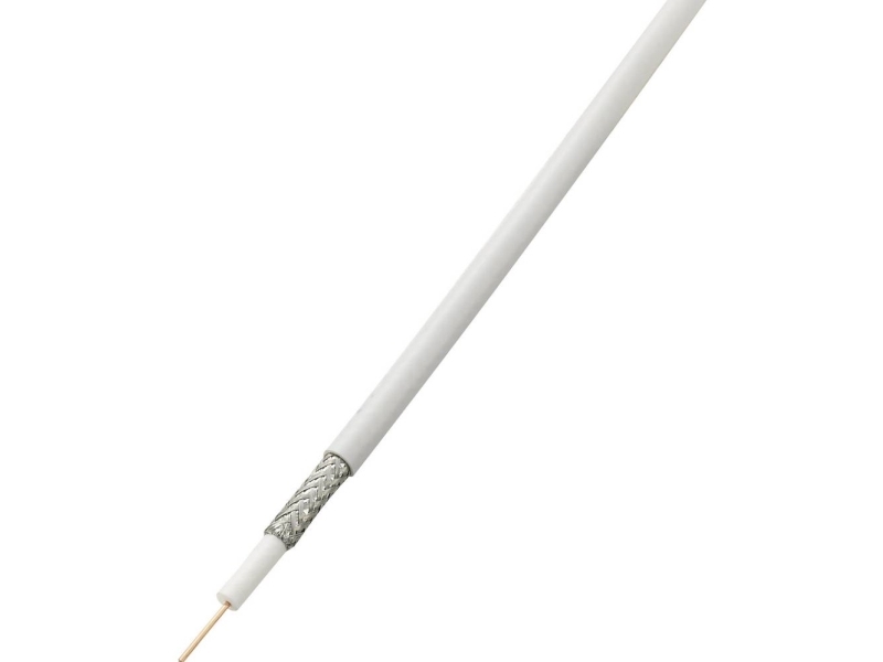 TRU COMPONENTS 1567169 Koaxialkabel Ytterdiameter: 6,60 mm RG6 /U 75 Ω 65 dB Vit 25 m