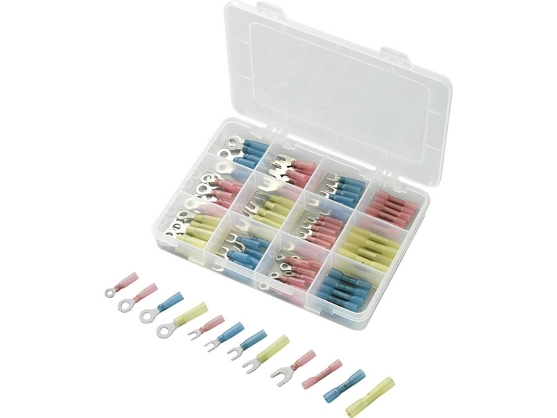 TRU COMPONENTS klem-/anslutningskontakt-sortiment 549944, 0,50 till 6 mm², röd/blå/gul, 104 st | Verktyg & Verkstad - Tänger - Alla Tänger | GameStuff