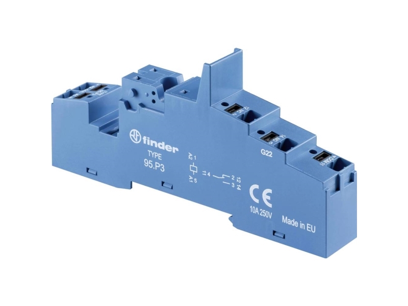 Finder 95.P3 Relæsokkel Passer Til Serie: Siemens Bauform S00 , Finder Serie 99, Weg Serie Cwci Finder 40.31, Finder 99.02, Finder 86.30.0.024.0000 T