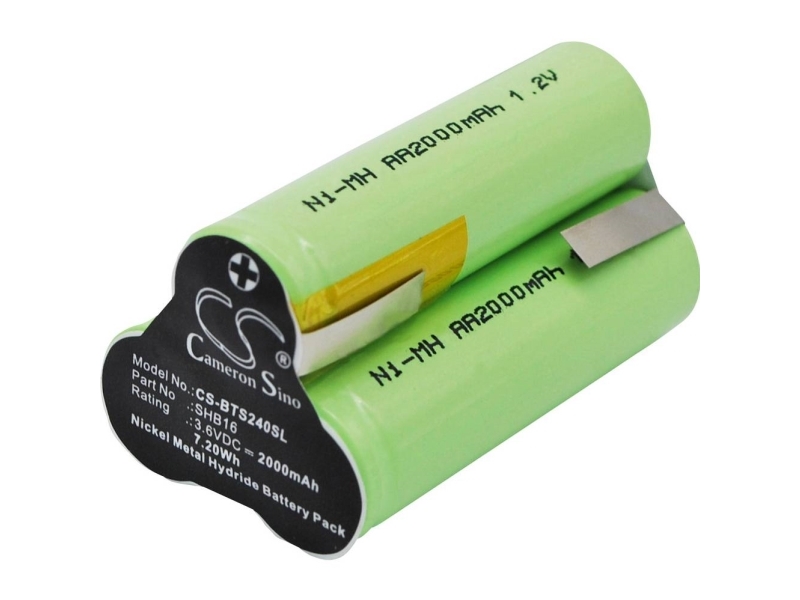 CS Cameron Sino Shaver Battery Erstatter originalt batteri SHB16 Babyliss, Remington, Scherna 3,6 V 2000 mAh
