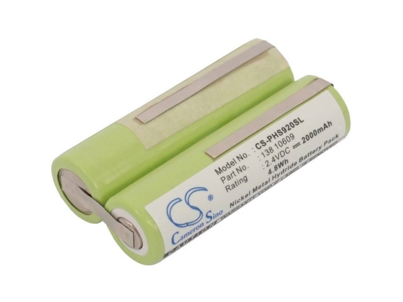 CS Cameron Sino Shaver Battery Erstatter originalt batteri 138-10609 3M, Grundig, Norelco, Panasonic, Philips, Remington, Tondeo 2,4 V 2000 mAh