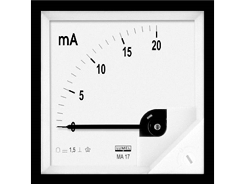 Lumel MA17 250A/60mV MA17 250A/60mV Panel meter 72 x 72 mm 250 A/DC (60 mV) Drejespole