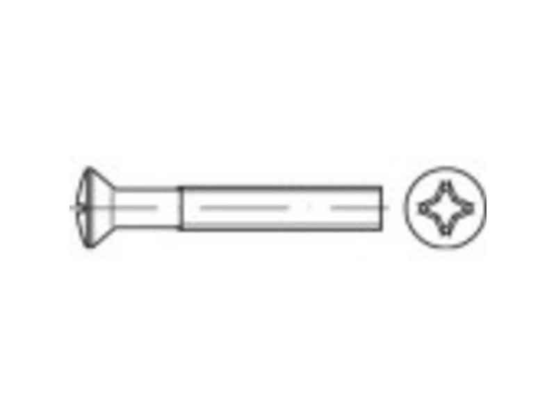 Toolcraft To 5376495 Undersænkede Linseskruer M4 6 Mm Krydskærv Philips Rustfrit Stål A2 1000 Stk