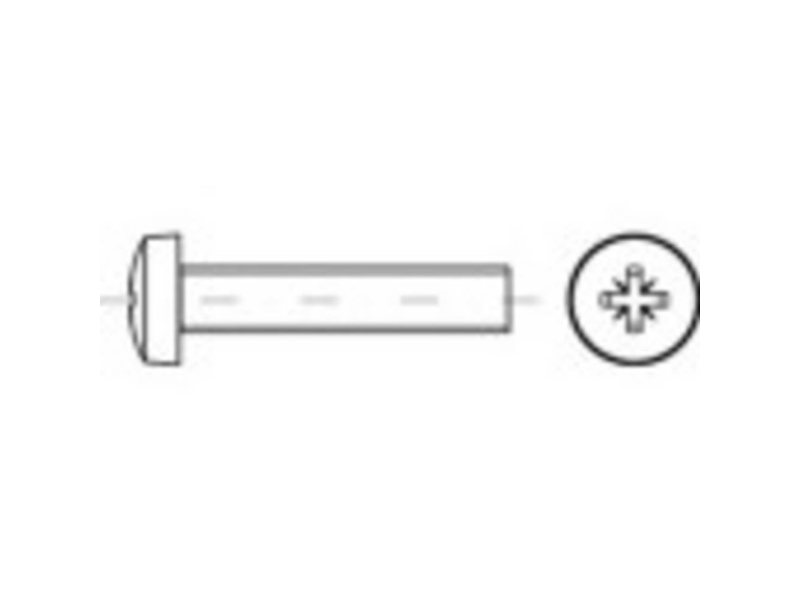 Toolcraft To 5374899 Ovala Skruvar M3 4 Mm Philips Iso 7045 Rostfritt Stål A2 1000 St