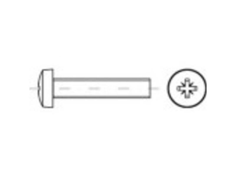 Toolcraft To 5375472 Slottskruvar M2 4 Mm Philips Iso 7045 Rostfritt Stål A4 1000 St