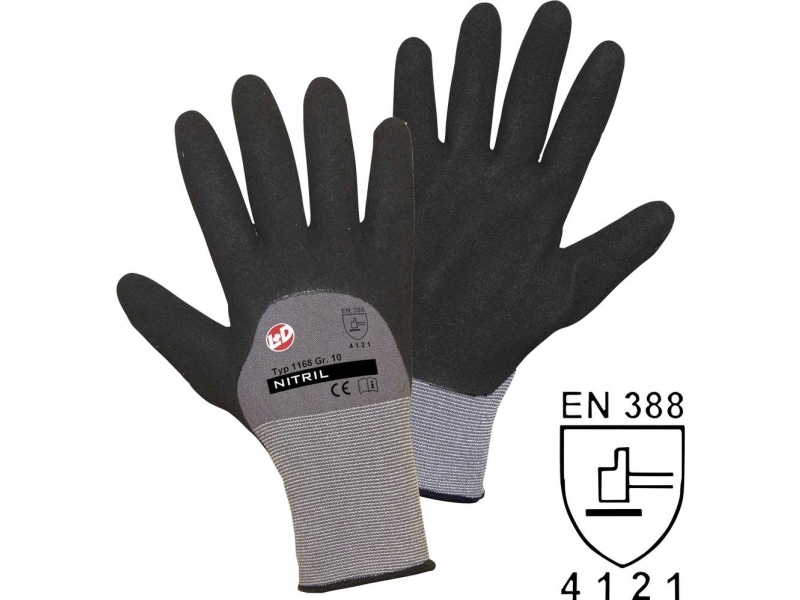 L+D worky Nitril Grip 1168-XL Nylon Arbejdshandske Størrelse ( handsker): 10, 388 CAT II 1 pair