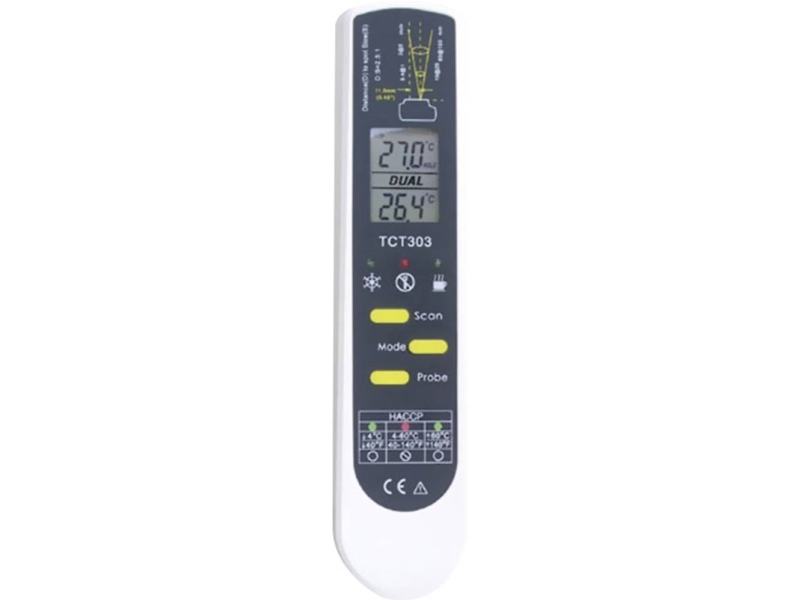TFA Dostmann 31.1119.K Infrapunalämpömittari Kalibrointi (DAkkS) -55 - +250 °C HACCP:n (elintarviketurvallisuus) mukainen