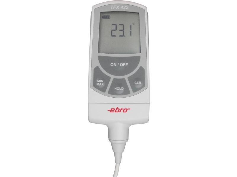 ebro TFX 422C-60 Indstikstermometer (HACCP) Kalibreret (DAkkS) Måleområde temperatur -50 til 200 °C Overholder HACCP (fødevaresikkerhed)
