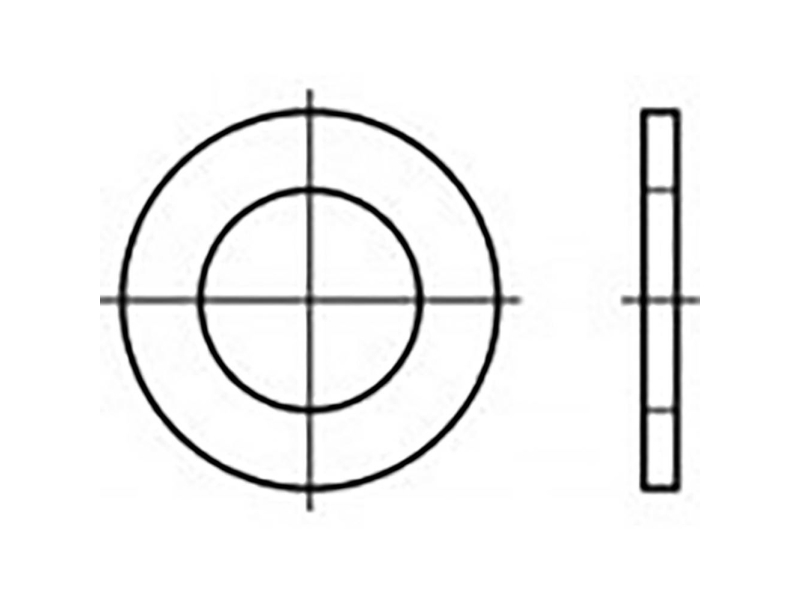 Underlægsskiver Indvendig Diameter: 8.4 Mm Din 433 Stål Verzinkt 250 Stk Toolcraft To-6854679