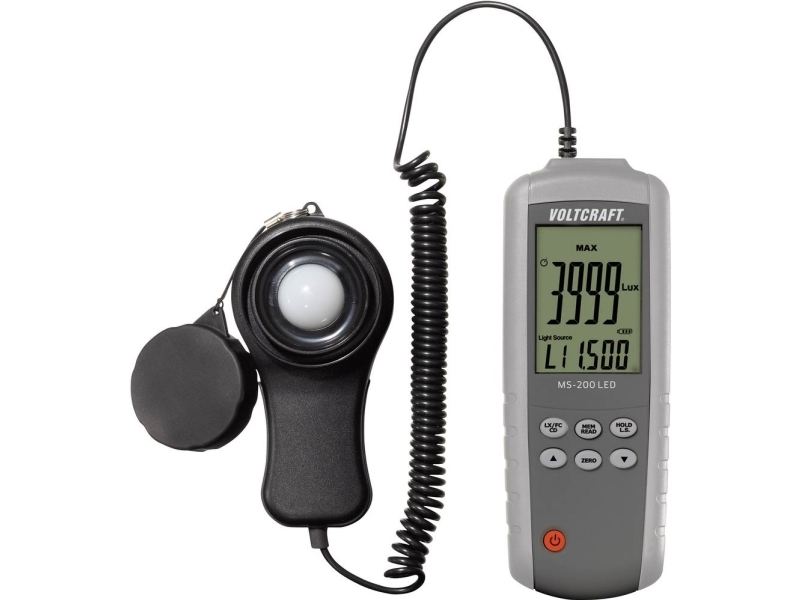 Voltcraft Ms 200led Iso Ms 200led Led Luxmeter Kalibreret Iso 0 400000 Lx