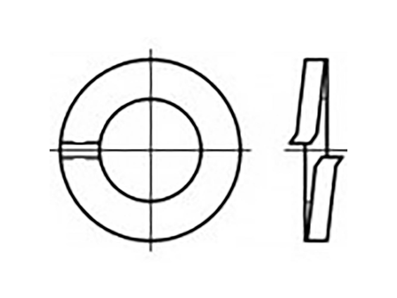 TOOLCRAFT TO-6854067 Fjederringe Indvendig diameter: 3.5 mm DIN 127 Fjederstål verzinkt 1000 stk