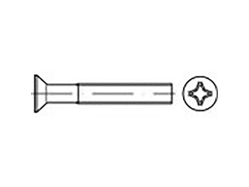 Toolcraft To 6863145 Sanksankta Skruvar M4 5 Mm Kryssade Philips Din 965 Stål Förzinkat 2000 St