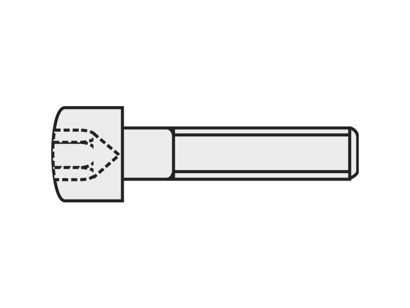 TOOLCRAFT 839668 Cylinderskruer M3 8 mm Indvendig sekskant DIN 912 Stål 8.8 sværmet 100 stk