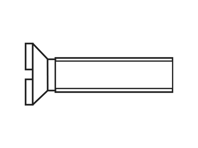 TOOLCRAFT M3*6 D963-4.8:A2K 196198 Undersænkede skruer M3 6 mm Kærv DIN 963 Stål verzinkt 100 stk