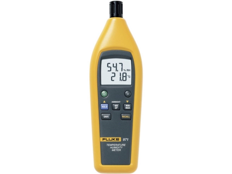 Fluke Fluke 971 Fuktmätare (hygrometer) Kalibrering till (ISO) 10 % RH 90 % RH Dataloggerfunktion, daggpunkts- och mögelindikator | Ventilation & Klimat - Annan ventilation och klimat - Luftfuktighetsmätare | GameStuff
