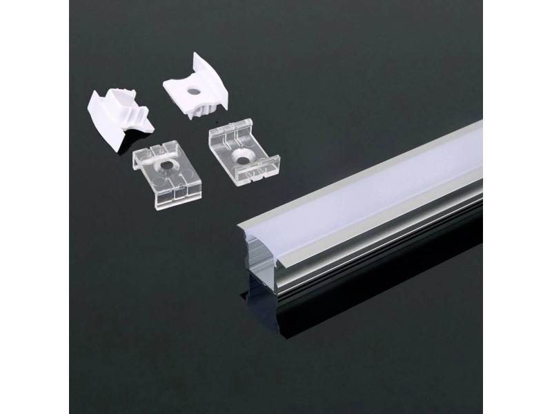 Led Juostos Profilis V-Tac, Aliuminis, 2000X23x15.5Mm, Baltos Spalvos.