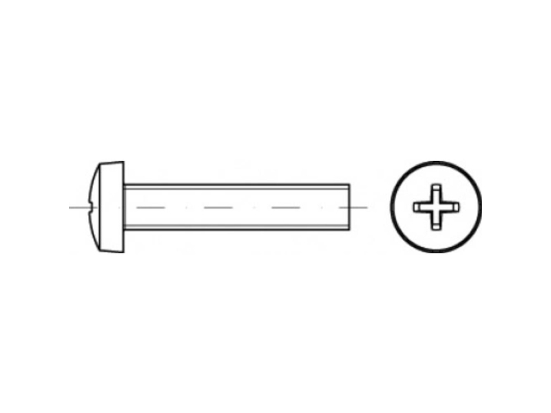 Toolcraft To 5430714 Linfröskruvar M5 35 Mm Philips Iso 7045 Stål Galvaniserat 500 St