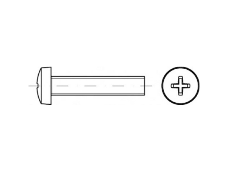 Toolcraft To 5430924 Linfröskruvar M3 25 Mm Philips Iso 7046 Stål Galvaniserat 200 St