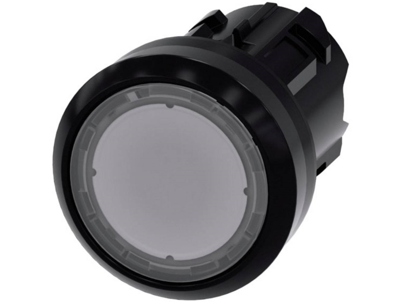 Siemens 3SU10010AD700AA0 3SU1001-0AD70-0AA0 Lysmelder Frontring plastic, Rund Knap Sort, Klar 1 stk
