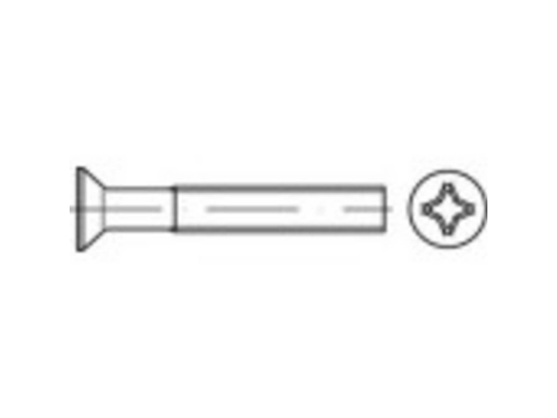 Toolcraft To 5431767 Sanksankta Skruvar M5 30 Mm Kryssade Philips Iso 7046 Stål Galvaniserat 200 St