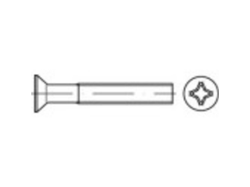 Toolcraft To 5431731 Sanksankta Skruvar M3 20 Mm Kryssade Philips Iso 7046 Stål Galvaniserat 200 St