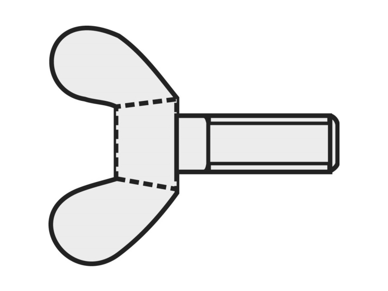 TOOLCRAFT 827811 Vingeskrue M5 16 mm DIN 316 Stål verzinkt 10 stk