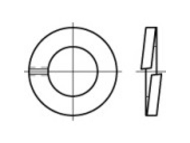 TOOLCRAFT 1060418 Fjederringe Indvendig diameter: 3.6 mm DIN 127 Rustfrit stål A4 1000 stk | Verktyg & Verkstad - Brickor & Ringar - Fjäderringar/fjäderbrickor | GameStuff