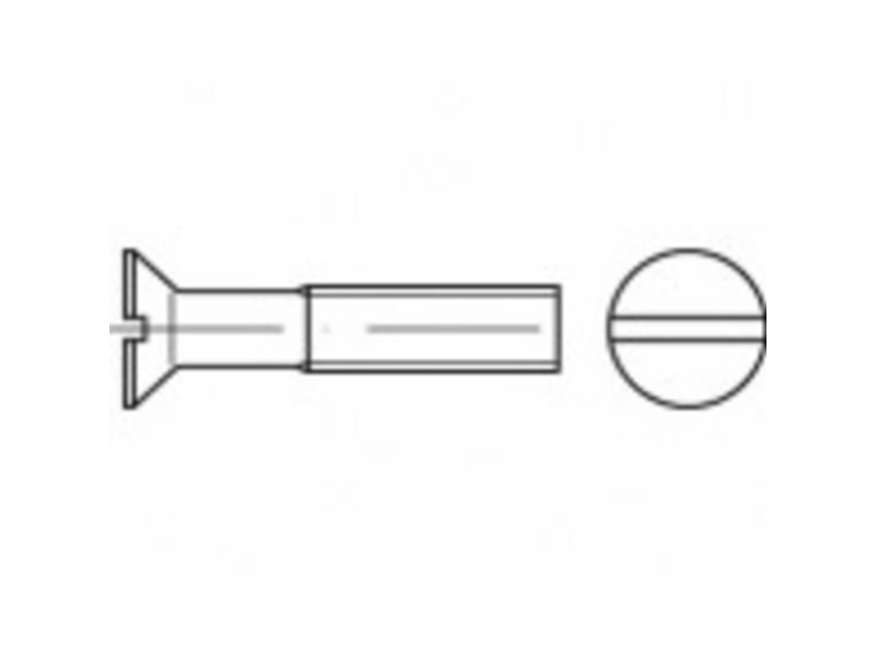 Toolcraft To-5361597 Undersænkede Skruer M10 90 Mm Kærv Rustfrit Stål A4 25 Stk