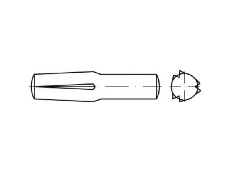 TOOLCRAFT TO-5437941 cylindrisk stift/tryckstift 8 mm stål 100 st | Verktyg & Verkstad - Spik & stift - Cylindriska stift | GameStuff