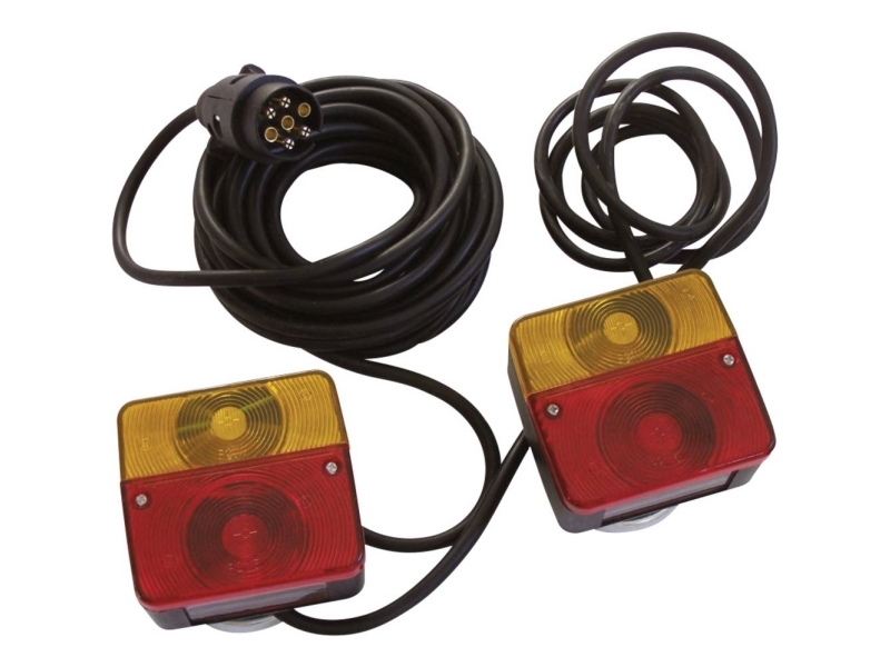 HP Autozubehör Släpvagnsbelysningssats 7-polig blinkers, bromsljus, baklykta 12 V inkl. ljushållare , inkl. magnethållare | Bilvård & Biltillbehör - Transportutrustning - Släpvagn Utrustning | GameStuff