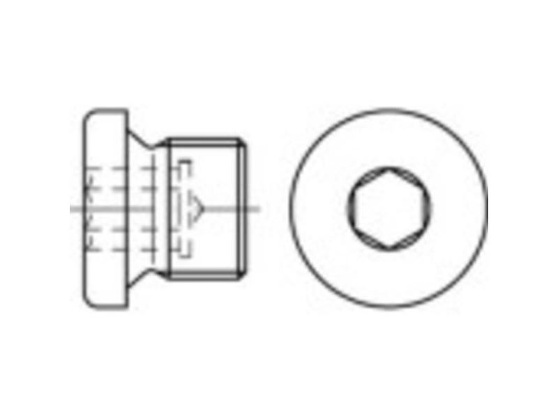 TOOLCRAFT 1061764 Låseskruer 1 1/4 Zoll Indvendig sekskant DIN 908 Rustfrit stål A4 1 stk