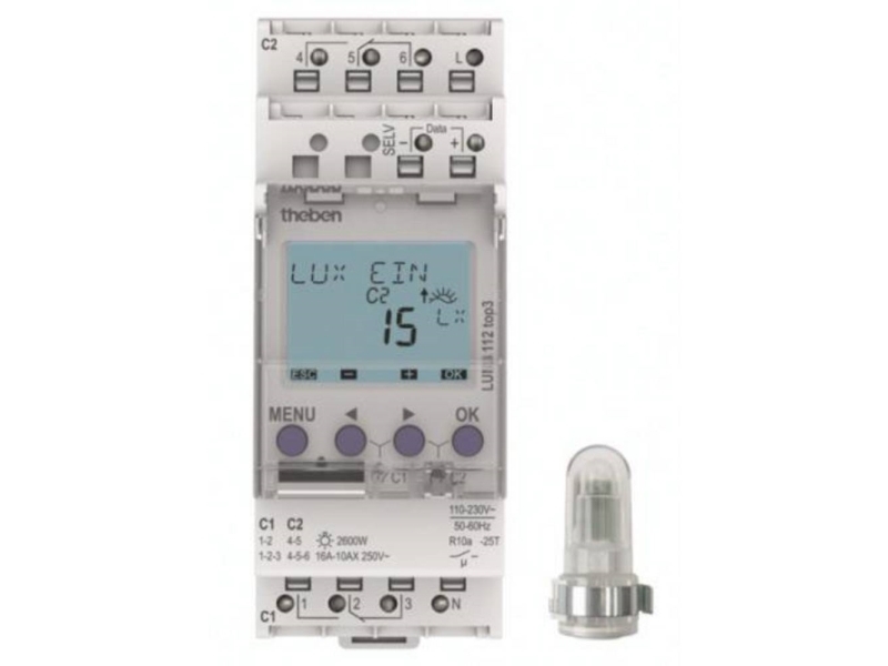Theben LUNA 112 top3 AL Skimmer switch 1 st 230 V | EL Artiklar - Rörelsesensor & skymningsrelä - Skymningsrelä | GameStuff