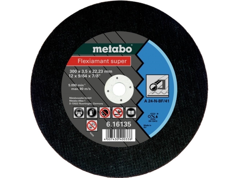 Metabo 616135000, levyleikkuri, Tasainen keskiosa, Terästä, Metabo, 2,22 cm, 30 cm