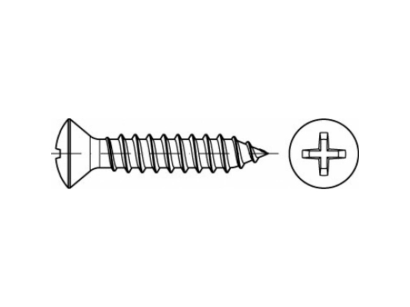 Toolcraft To 5433117 Linsskruvar 13 Mm Med Korsskarning Philips Iso 7051 Stål Galvaniserat 2000 St