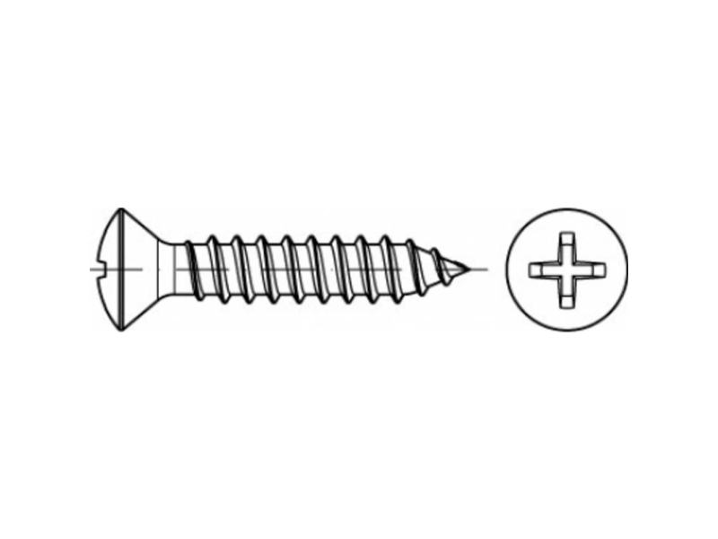 Toolcraft To 5433189 Linsskruvar 13 Mm Med Korsskarning Philips Iso 7051 Stål Galvaniserat 500 St
