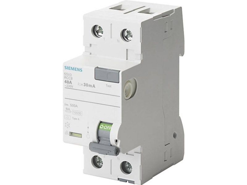 Siemens Fejlstrømsafbryder 2 Polet 25 A 230 V 5sv3312 6kk12 5sv3312 6kk12