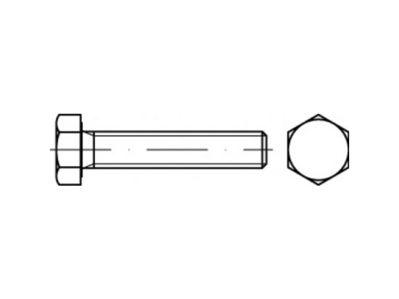 Toolcraft To 5443278 Sekskantsskrue 50 Mm 25 Mm Udvendig Sekskant 83933 Stål 50 Stk