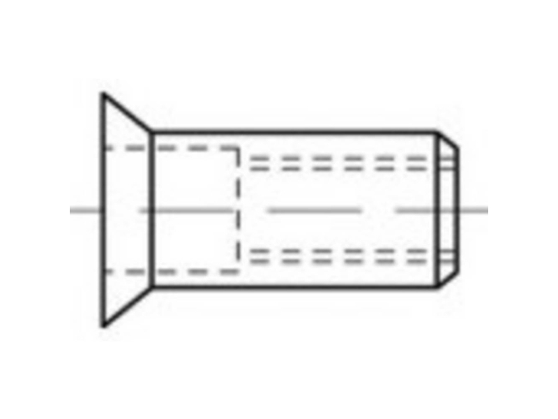 TOOLCRAFT TO-5444265 Blindnittemøtrik M6 Stål 250 stk
