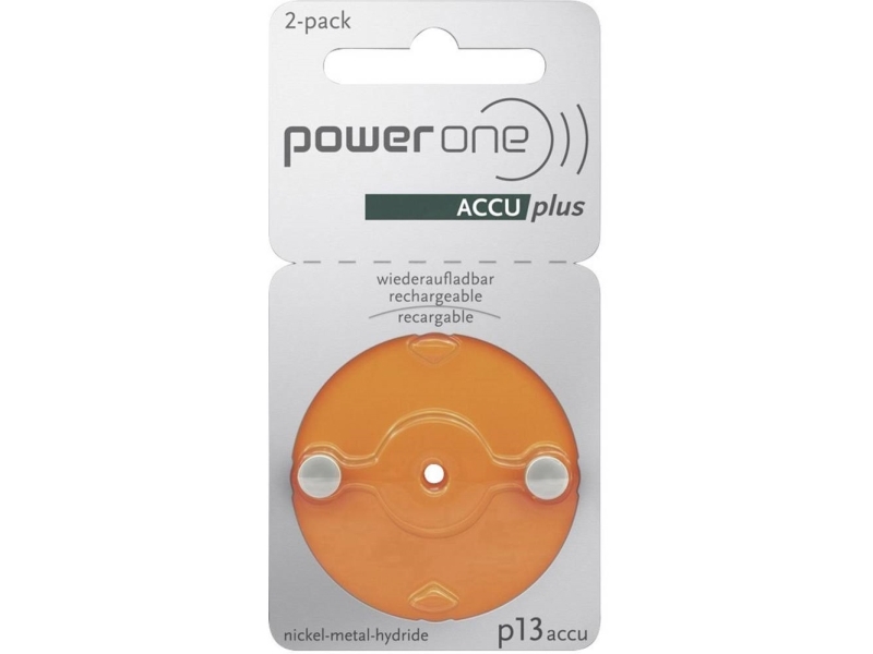 Powerone P13 Høreapparatbatteri Za 13 Nimh 28 Mah 1.2 V 2 Stk