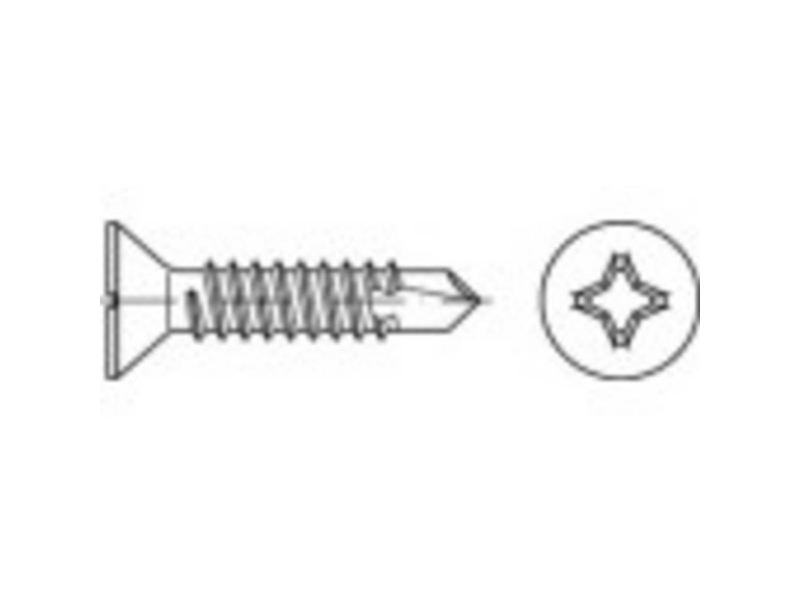 Toolcraft To 5441712 Borrskruvar 6 3 Mm 80 Mm Korsklipp Philips Iso 15482 Stål Galvaniserat 250 St