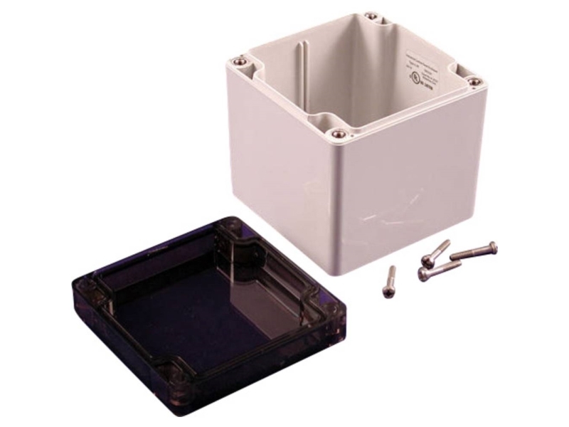 Hammond Electronics 1554Ee2gysl Universalkabinet 90 X 90 X 90 Polykarbonat Grå 1 Stk