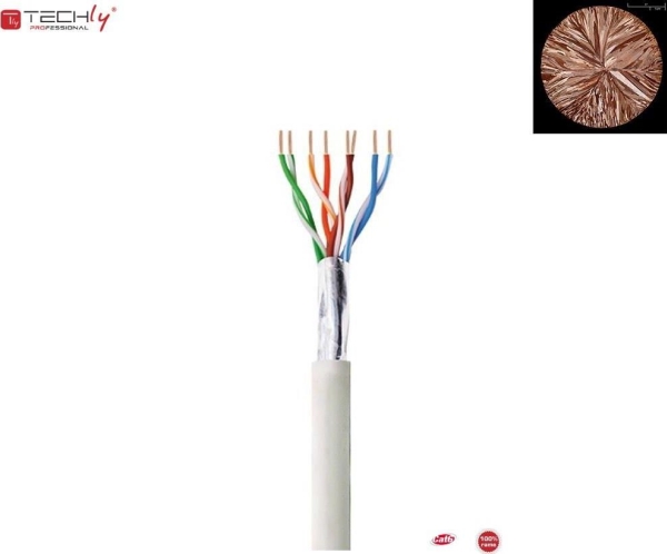 Techly Itp-C6f-Fl-100 Netzwerkkabel Grau 100 M Cat6 F/Utp (Ftp)