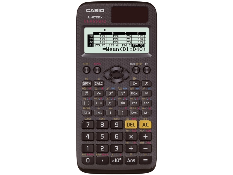 Casio Fx-87De X, Lomme, Videnskabelig, Batteri/Solar, Sort