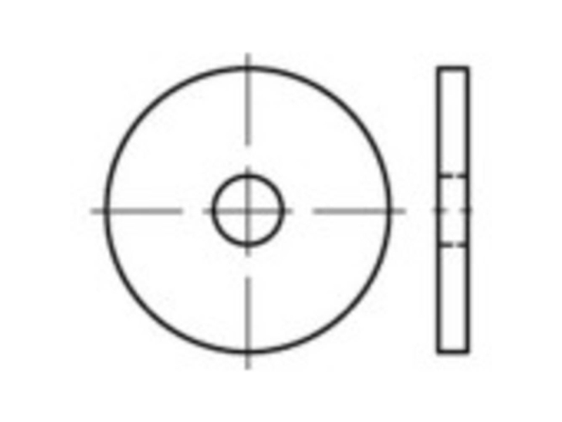 TOOLCRAFT Skiver med træforbindelse 92 mm Rustfrit stål 1066653 10 stk (Ø x L) 25 mm x 92 mm