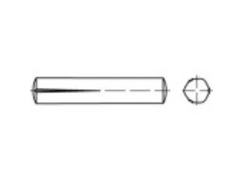 Toolcraft 1066773 Pass-/Keilsteckstift (Ø X L) 5 Mm X 18 Mm Edelstahl A1, 100 Stk