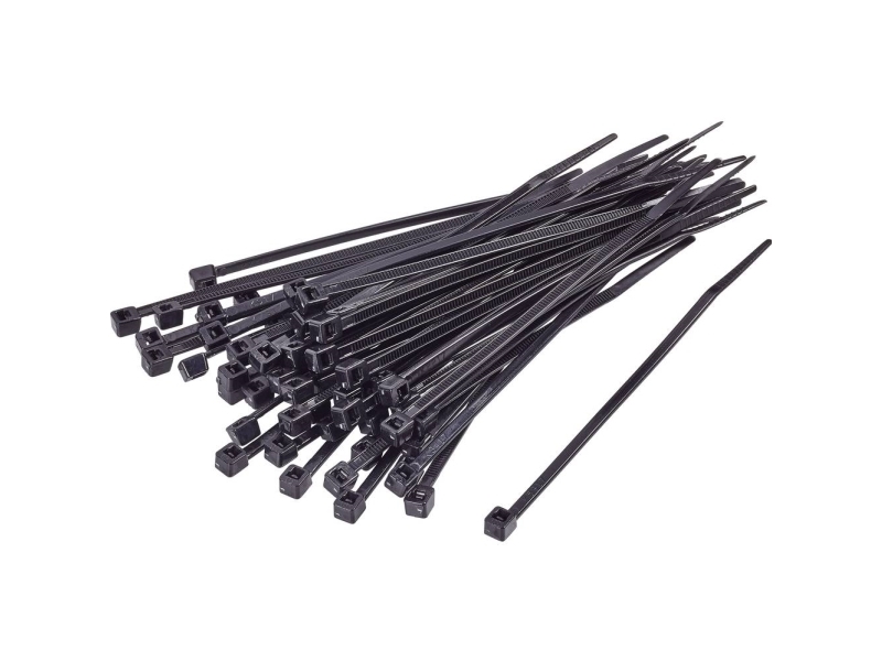 TRU COMPONENTS 1592863 TC-CVR240LBK203 Kabelbinder 240 mm 7.60 mm Sort Uv-stabiliseret 100 stk