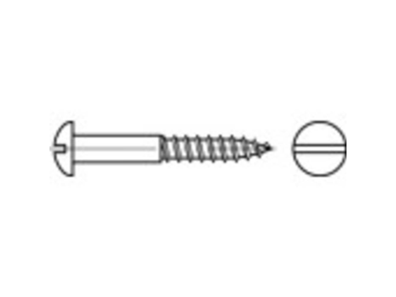 TOOLCRAFT halvrunda träskruvar 5 mm 20 mm spår DIN 96 mässing, 200 st | Verktyg & Verkstad - Skruvar & Muttrar - Träskruv | GameStuff