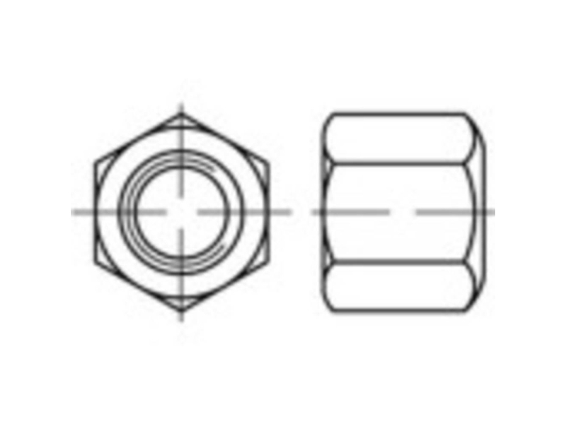 TOOLCRAFT 1067119 Sekskantmøtrikker M10 DIN 6330 Rustfrit stål A4 25 stk